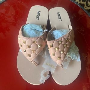 Mixit thong platform flip flop sandals with embellishment studs